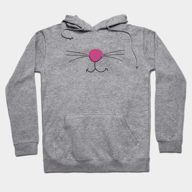 Cute cat face nose and whiskers symbol Hoodie by GULSENGUNEL